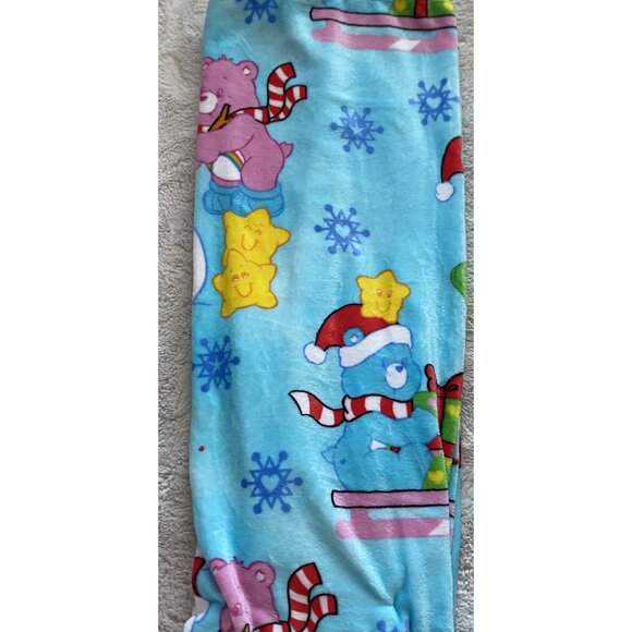 Care Bears Christmas Blanket Throw BLUE 50 X 70” Snowman Holiday Sled Viral NEW - Picture 11 of 16